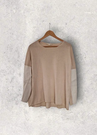 Pull Maje en laine beige taille L ou 40 oversize, marca: Maje, estado: Muito bom, tamanho: L / 40 / 12, €70.00, €74.20 inclui Proteção do Comprador