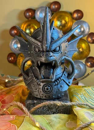 Gyarados – Antique Steampunk Bust – 3D Print – Silver Finish, marque: onbekend, état: Comme neuf, 15,00 €, 16,45 € Protection acheteurs incluse