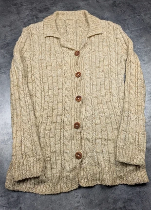 Pull cardigan robe Aran motif fisherman style old money - size S, brand: Vintage Dressing, condition: Very good, size: S / 36 / 8, €28.00, €30.10 includes Buyer Protection