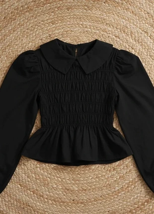 Blouse noire à manches longues, merk: Firferie, staat: Heel goed, maat: S / 36 / 8, € 27,90, € 30,00 inclusief Kopersbescherming