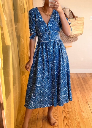 Robe longue kaporal bleu à fleurs, brand: Kaporal, condizioni: Ottime, taglia: S / IT 40 / EU 36, €10.00, €11.20 include la Protezione acquisti