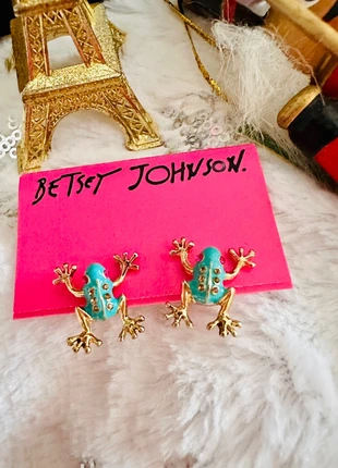 Boucles d’oreilles grenouilles – Émail & zirconium – Betsey Johnson (modèle rare), marque: Betsey Johnson, état: Très bon état, 22,50 €, 24,33 € Protection acheteurs (Pro) incluse