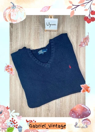 Pull Ralph Lauren bleu col V taille XL, marke: Ralph Lauren, zustand: Sehr gut, größe: XL, 48,00 €, 51,10 € inklusive Vinted-Käuferschutz