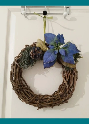 Décoration couronne de Noël bleu =4€, merk: R&B, staat: Goed, € 4,00, € 4,90 inclusief Kopersbescherming Pro