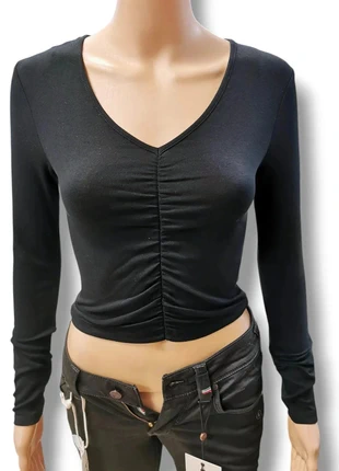 Top negro de manga larga., marque: Don't Call Me Jennyfer, état: Très bon état, taille: XXS / 32 / 4, 7,00 €, 8,05 € Protection acheteurs (Pro) incluse