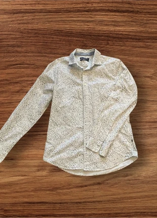 Chemise manche longue blanche à motif, marque: Esprit, état: Très bon état, taille: M, 3,00 €, 3,85 € Protection acheteurs incluse