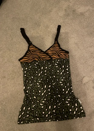 y2k Vintage Leopard Print Tiger Print Cropped Cami Top, brand: Leopard, condition: New without tags, size: XS / UK 4-6, £10.00, £11.20 includes Buyer Protection