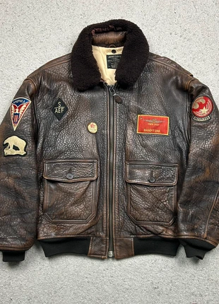 Blouson aviateur avirex vintage en cuir type g1 taille XL urss cccp, brand: Avirex, condition: Good, size: XL, €350.00, €368.20 includes Buyer Protection