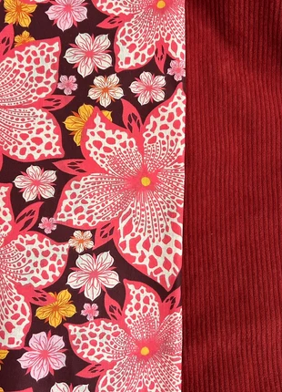 Lot de tissu coton floral et tissu velours côtelé, marque: Okeo-tex, état: Neuf sans étiquette, 9,99 €, 11,19 € Protection acheteurs (Pro) incluse