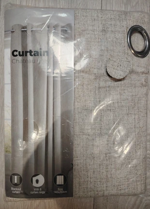 Rideau simple occultant beige. Tissé, marque: curtain, état: Neuf sans étiquette, taille: 250 cm - 299 cm, 12,00 €, 13,30 € Protection acheteurs incluse