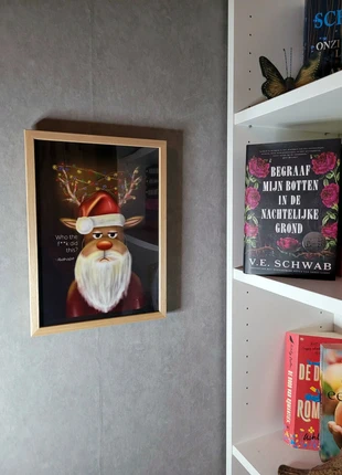 Handdrawn funny christmas poster - rudolph (rude-olph), merk: Handgemaakt, staat: Nieuw met prijskaartje, € 8,95, € 10,10 inclusief Kopersbescherming