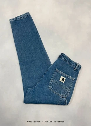Jean Carhartt wip Bleu Marine W’ Pierce Pant 100% coton Jean Droit Knee Boyfriend - XS w24 #818, marque: Carhartt, état: Très bon état, taille: XS / 34 / 6, 49,00 €, 52,15 € Protection acheteurs (Pro) incluse