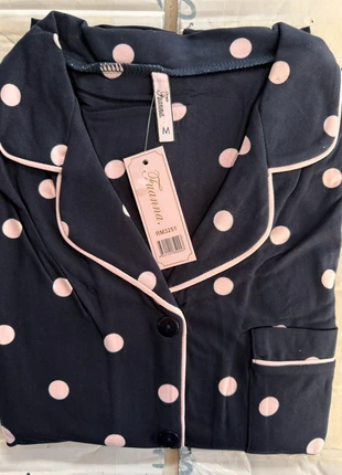 Pigiama donna aperto camicia pajamas woman Piyama femme chemise cardigan pyjama ouvert dames Damen, marca: Fuanna, estado: Nuevo con etiquetas, tamaño: M / 38 / 10, 20,00 €, 21,70 € Protección al comprador incluida