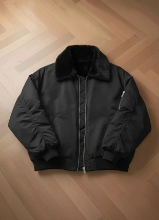 Veste bomber noire fourrure 🖤 hiver streetwear vintage, condition: Very good, size: M / 38 / 10, €70.00, €74.20 includes Buyer Protection