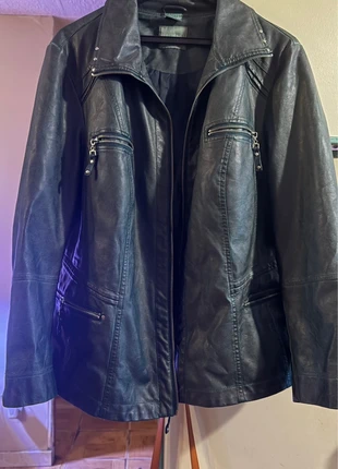 Veste en cuir, brand: Mona, condition: Very good, size: 4XL, €10.00, €11.20 includes Buyer Protection