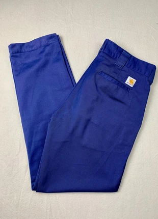 Pantalon Carhartt bleu, marque: Carhartt, état: Neuf sans étiquette, taille: W31 | FR 40, 21,00 €, 22,75 € Protection acheteurs incluse