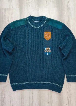 Pullover crewneck col rond vintage y2k blue made in italy broderie - Taille L, brand: Vintage Dressing, condition: Very good, size: L, €17.00, €18.55 includes Buyer Protection Pro