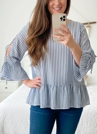 Blusa rayas con volante, marque: Yessica, état: Très bon état, taille: XL / 42 / 14, 6,00 €, 7,00 € Protection acheteurs incluse