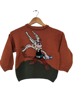 Pull laine Astérix vintage, brand: LAINE, condition: Very good, size: 8 years / 128 cm, €30.00, €32.20 includes Buyer Protection