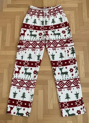 Pantalon pyjama Noël femme – Motif festif à cordon, coupe droite – Taille M, merk: CozyNorth, staat: Heel goed, maat: M / 38 / 10, € 48,90, € 52,05 inclusief Kopersbescherming