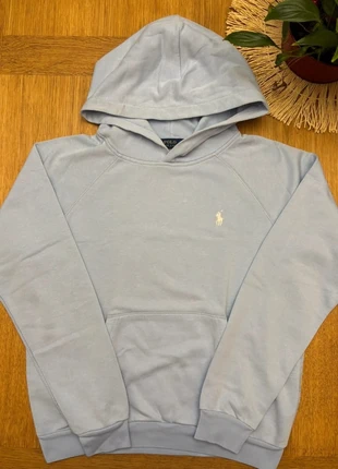 Pull sweat à capuche polo Ralph Lauren bleu clair, marque: Ralph Lauren, état: Très bon état, taille: M, 45,00 €, 47,95 € Protection acheteurs incluse