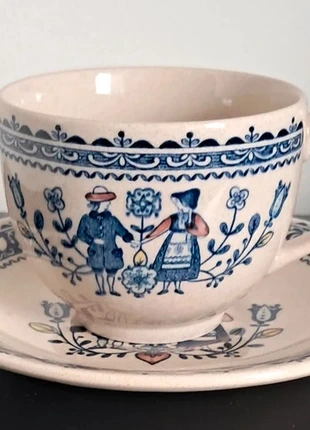 Tasse vintage Johnson Brothers England - motif folklorique bleu, marca: Johnson Brothers England, estado: Muito bom, €12.80, €14.14 inclui Proteção do Comprador