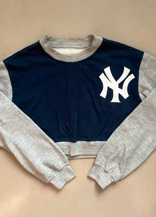 Pull Oversive Crop top New York Yankees - femme S - bleu marine/gris, brand: New York Yankees, condition: Very good, size: S / 36 / 8, €20.00, €21.70 includes Buyer Protection