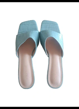 NIEUWstaat - Turquoise muiltjes met blokhak - Mules à talon - Heeled mules - Stephan - Schoenmaat 39, brand: Stephan, condizioni: Ottime, taglia: 39, €19.99, €21.69 include la Protezione acquisti
