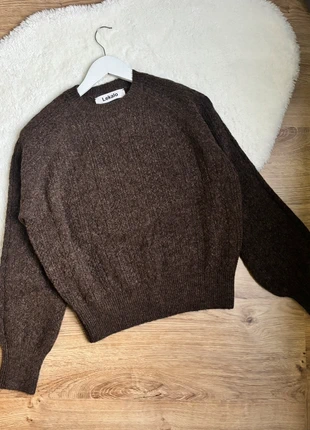 Pull Marron manches large / Brown Sweater with wide sleeves, marque: Lekalo, état: Neuf avec étiquette, taille: M / 38 / 10, 45,00 €, 47,95 € Protection acheteurs incluse