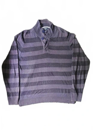 Marks & Spencer Autograph Navy Striped Cotton Linen Long Sleeve Polo – Size M, brand: Marks & Spencer, condition: Very good, size: M, £4.50, £5.43 includes Buyer Protection