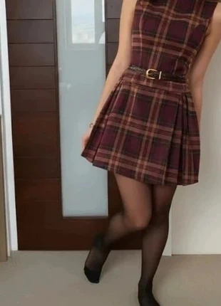 Robe sans manches à carreaux bordeaux – Style Preppy Old Money – Taille S, marque: Maison Elegance, état: Très bon état, taille: S / 36 / 8, 37,90 €, 40,50 € Protection acheteurs (Pro) incluse