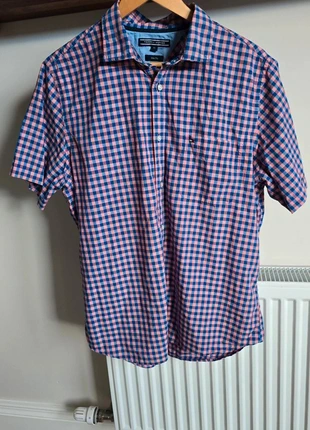 😎Tommy Hilfiger Pink & Blue Gingham Short Sleeve Shirt - XL Slim Fit, brand: Tommy Hilfiger, condition: Very good, size: XL, €25.00, €26.95 includes Buyer Protection