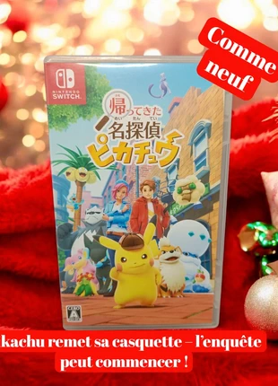 🎮 Détective Pikachu – Nintendo Switch – Excellent état, version FR avec jaquette import 🇯🇵, état: Très bon état, 17,00 €, 18,55 € Protection acheteurs incluse