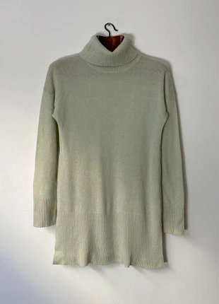 🩶 Pull long col roulé Max Studio – 100% cachemire gris clair / vert amande – Taille L - coupe ample, brand: Cachemire, condition: Very good, size: L / 40 / 12, €25.00, €26.95 includes Buyer Protection Pro