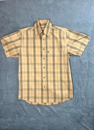 Chemise à carreaux légère Aigle vintage été randonné manche courte coton - beige - S homme, marca: Aigle, estado: Muito bom, tamanho: S, €10.80, €12.04 inclui Proteção do Comprador