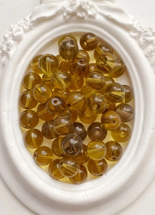 Matériaux DIY : perles en verre, perles rondes de 8 mm, lot de 50 pièces, état: Neuf sans étiquette, 1,00 €, 1,75 € Protection acheteurs (Pro) incluse