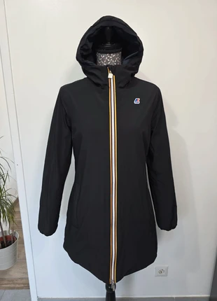 Manteau long parka rembourrée réversible K-way Sophie warm double bleu noir taille S 🔥, merk: K-Way, staat: Heel goed, maat: S / 36 / 8, € 225,00, € 236,95 inclusief Kopersbescherming Pro