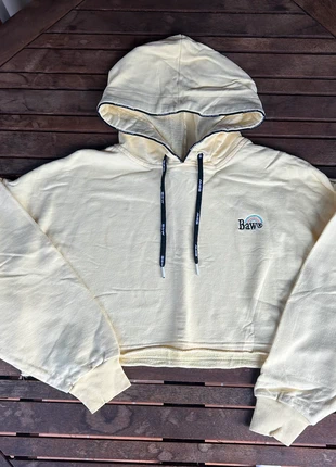 Hoddie BAW Yellow Cropped Sweatshirt S | Casual Streetwear, marca: Baw, estado: Bom, tamanho: S / 36 / 8, €3.50, €4.38 inclui Proteção do Comprador