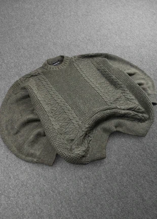 Pull Vintage 80s Boxy Fit en Maille Unie Vert Kaki à Motifs Reliefs Torsades (L), marke: Vintage Dressing, zustand: Sehr gut, größe: L, 25,00 €, 26,95 € beinhaltet Vinted-Käuferschutz Pro