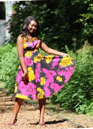 Robe évasée bazin africain pour l'été, marque: Africa, état: Très bon état, taille: S / 36 / 8, 31,00 €, 33,25 € Protection acheteurs (Pro) incluse