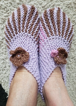 Chaussons d appartement parme marron, merk: Fait Main, staat: Nieuw zonder prijskaartje, maat: 37, € 3,00, € 3,85 inclusief Kopersbescherming