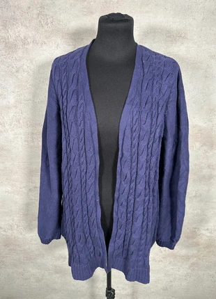 Pull Maille Torsadée Cable Knit Vintage Lands End violet coton epais taille L, marca: Vintage Dressing, estado: Muito bom, tamanho: L / 40 / 12, €15.00, €16.45 inclui Proteção do Comprador Pro