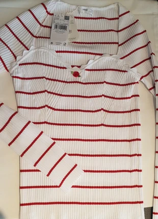 Blusa Mango taglia L – scollo a cuore, stile coquette, brand: Mango, condizioni: Nuovo con cartellino, taglia: L / IT 44 / EU 40, €10.00, €11.20 include la Protezione acquisti