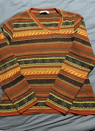 Pull  mailles tressé rayures asymétrique y2k fairy hippie vintage sweater vintage coquette, brand: Vintage Dressing, condition: Very good, size: S / 36 / 8, €35.00, €37.45 includes Buyer Protection