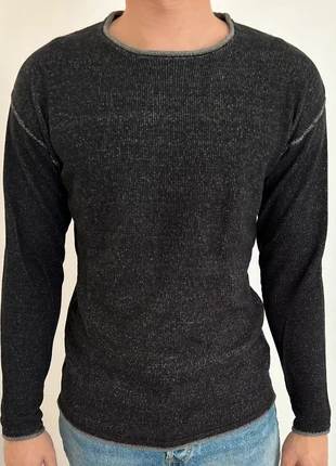 Pull noir et gris - Bershka - homme taille S / FR36, marque: Bershka, état: Très bon état, taille: S, 10,50 €, 11,73 € Protection acheteurs incluse