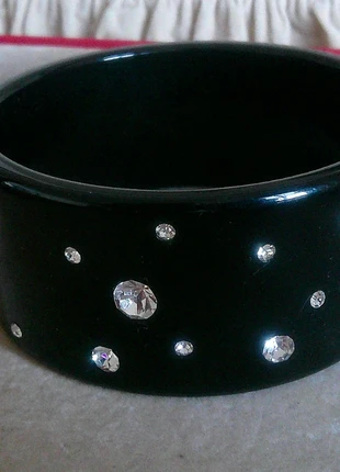 Bracelet jonc strass 80s imposant en résine, merk: Vintage Dressing, staat: Heel goed, € 8,00, € 9,10 inclusief Kopersbescherming Pro