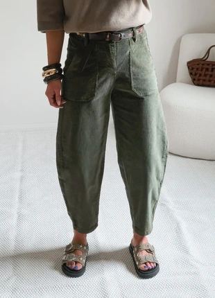 Pantalon velours côtelé Kaki S avec ceinture, brand: Boutique Parrow, condition: Very good, size: S / 36 / 8, €54.90, €58.35 includes Buyer Protection Pro