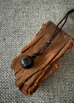 Collier pendentif sphère en pierre obsidienne noire - Talisman de protection · Spirituel, marca: Spirituel, estado: Muy bueno, 14,00 €, 15,40 € Protección al comprador incluida