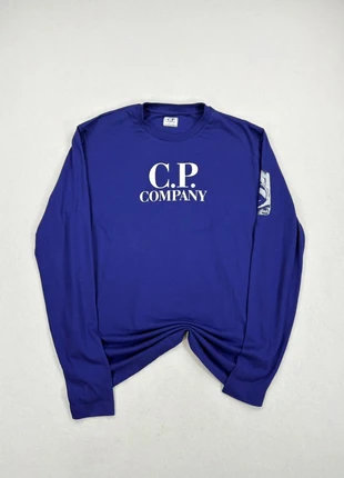 T-Shirt Manches Longues C.P. Company Logo Bleu Coton – Taille M, brand: C.P. Company, condition: Very good, size: M, €74.90, €79.35 includes Buyer Protection Pro