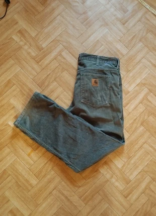 Pantalon velours côtelé coupe large Carhartt gris taille W34 L34, brand: Carhartt, condition: Good, size: W34, €28.00, €30.10 includes Buyer Protection